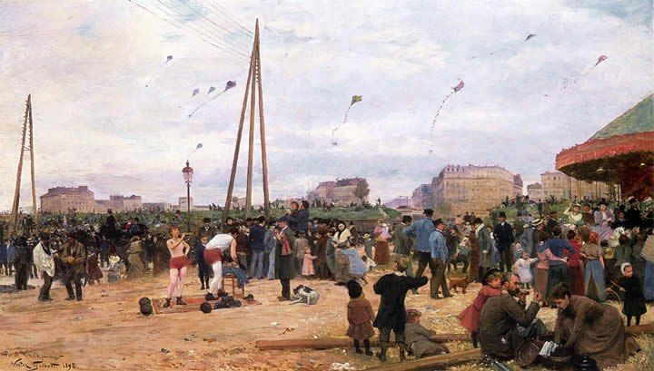 Victor Gabriel Gilbert The Fairgrounds at Porte de Clignancourt Paris